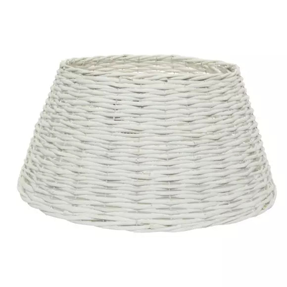 White skirt Christmas tree stand cover