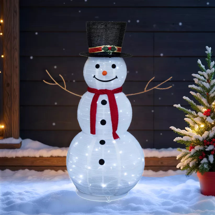Light-up snowman with 100 LEDs (H120 cm) Stan Cool White