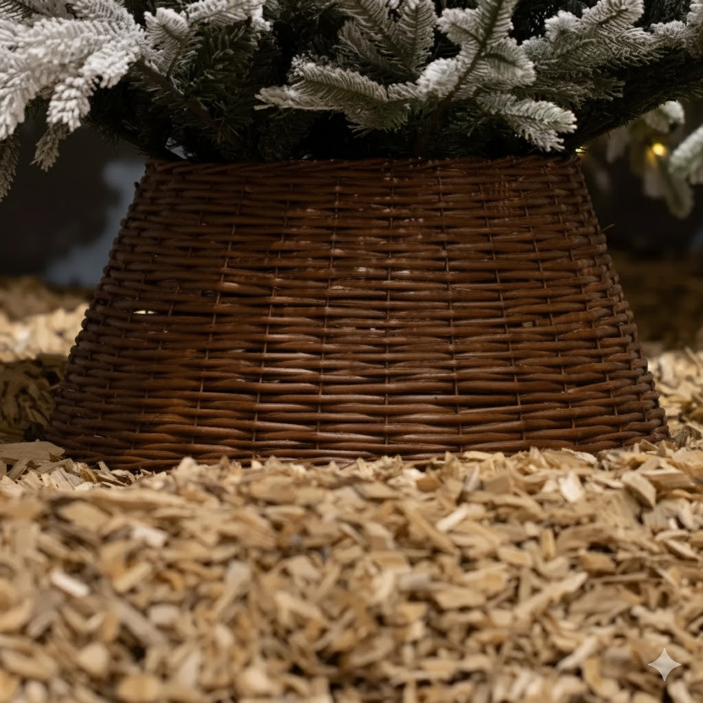 Brown skirt Christmas tree stand cover